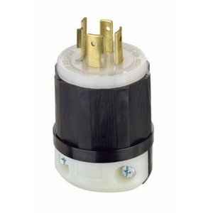 LEVITON 2431 4WIRE 3PH 20A , 480V 30A BLACK GROUND LOCKING PLUG NEW IN BOX